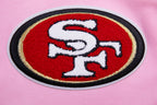 NFL SAN FRANCISCO 49ERS CLASSIC CHENILLE CHANDAIL À CAPUCHON EN MAILLE DOUBLE À GLISSIÈRE (ROSE)