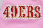 NFL SAN FRANCISCO 49ERS CLASSIC CHENILLE CHANDAIL À CAPUCHON EN MAILLE DOUBLE À GLISSIÈRE (ROSE)
