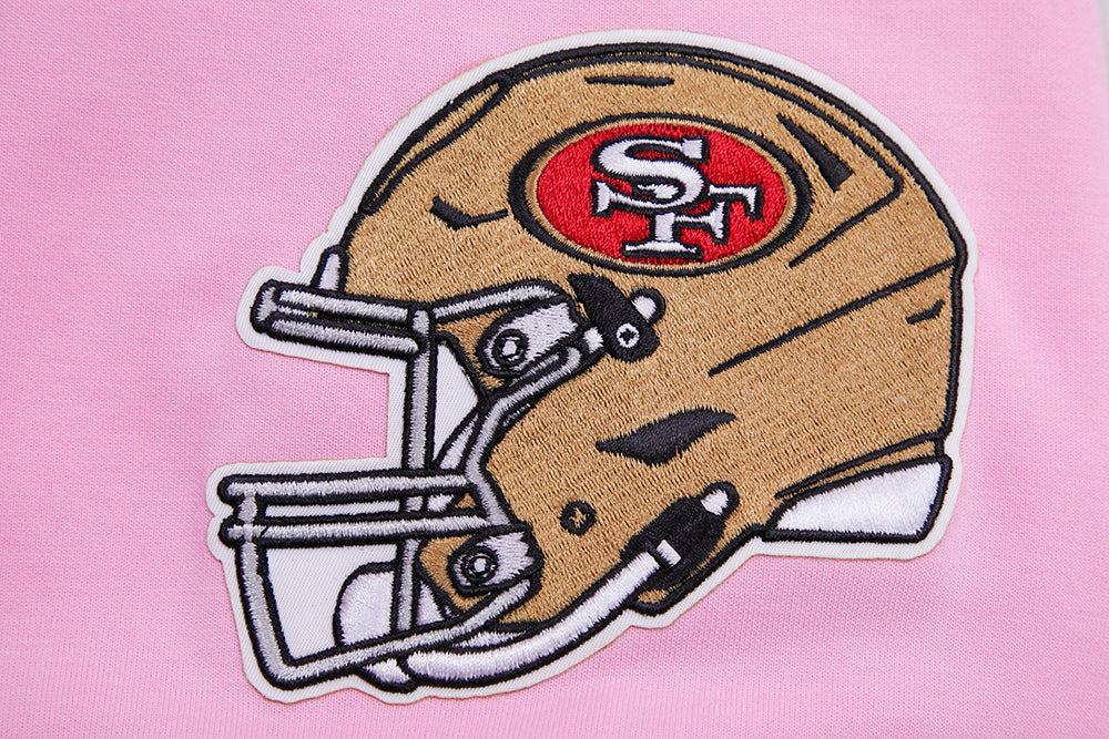 NFL SAN FRANCISCO 49ERS CLASSIC CHENILLE CHANDAIL À CAPUCHON EN MAILLE DOUBLE À GLISSIÈRE (ROSE)