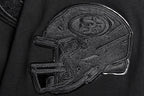 NFL SAN FRANCISCO 49ERS TRIPLE BLACK CHANDAIL À CAPUCHON EN MAILLE DOUBLE (TRIPLE NOIR)