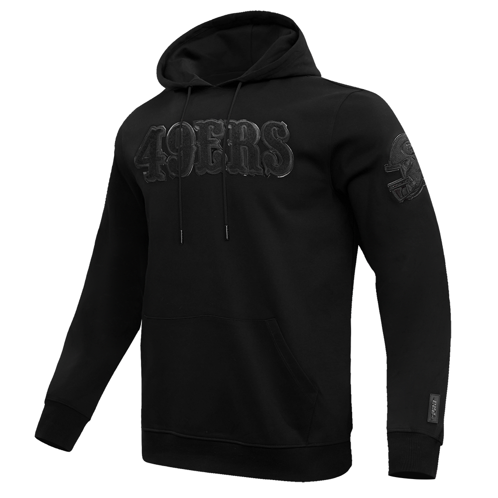 NFL SAN FRANCISCO 49ERS TRIPLE BLACK MEN'S PULLOVER HOODIE (TRIPLE BLACK)