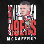 NFL SAN FRANCISCO 49ERS CHRISTIAN MCCAFFREY #23 REMIX AVATAR CHANDAIL À CAPUCHON EN MOLLETON POUR HOMME (NOIR)
