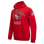 NFL SAN FRANCISCO 49ERS OLD ENGLISH CHANDAIL À CAPUCHON POUR HOMME (ROUGE)