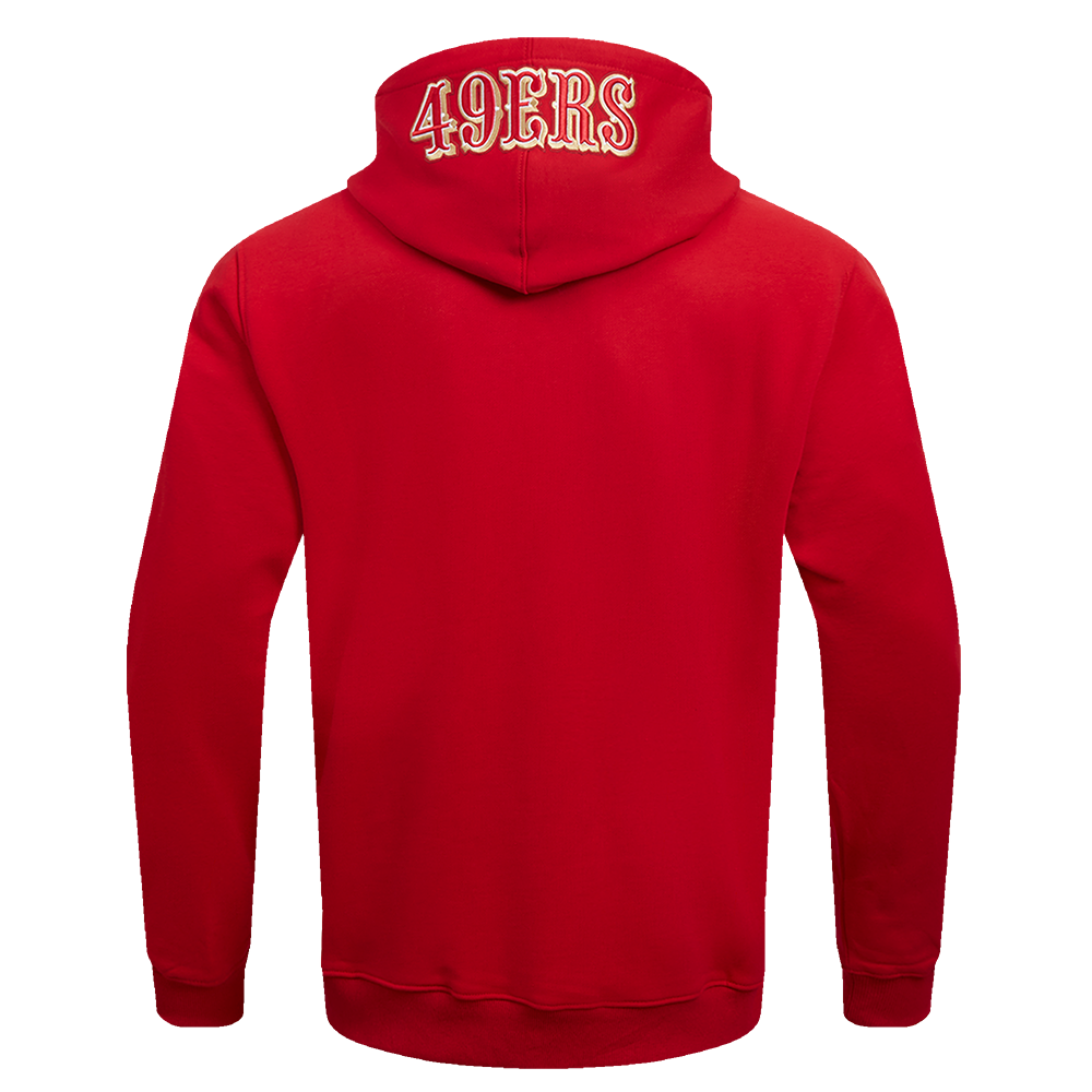 NFL SAN FRANCISCO 49ERS OLD ENGLISH CHANDAIL À CAPUCHON POUR HOMME (ROUGE)