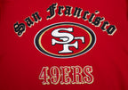 NFL SAN FRANCISCO 49ERS OLD ENGLISH CHANDAIL À CAPUCHON POUR HOMME (ROUGE)
