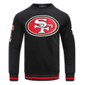 NFL SAN FRANCISCO 49ERS CHANDAIL À COL ROND MASHUP CÔTELÉ POUR HOMME (NOIR/ROUGE/NOIR)