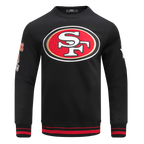 NFL SAN FRANCISCO 49ERS CHANDAIL À COL ROND MASHUP CÔTELÉ POUR HOMME (NOIR/ROUGE/NOIR)