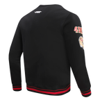 NFL SAN FRANCISCO 49ERS CHANDAIL À COL ROND MASHUP CÔTELÉ POUR HOMME (NOIR/ROUGE/NOIR)