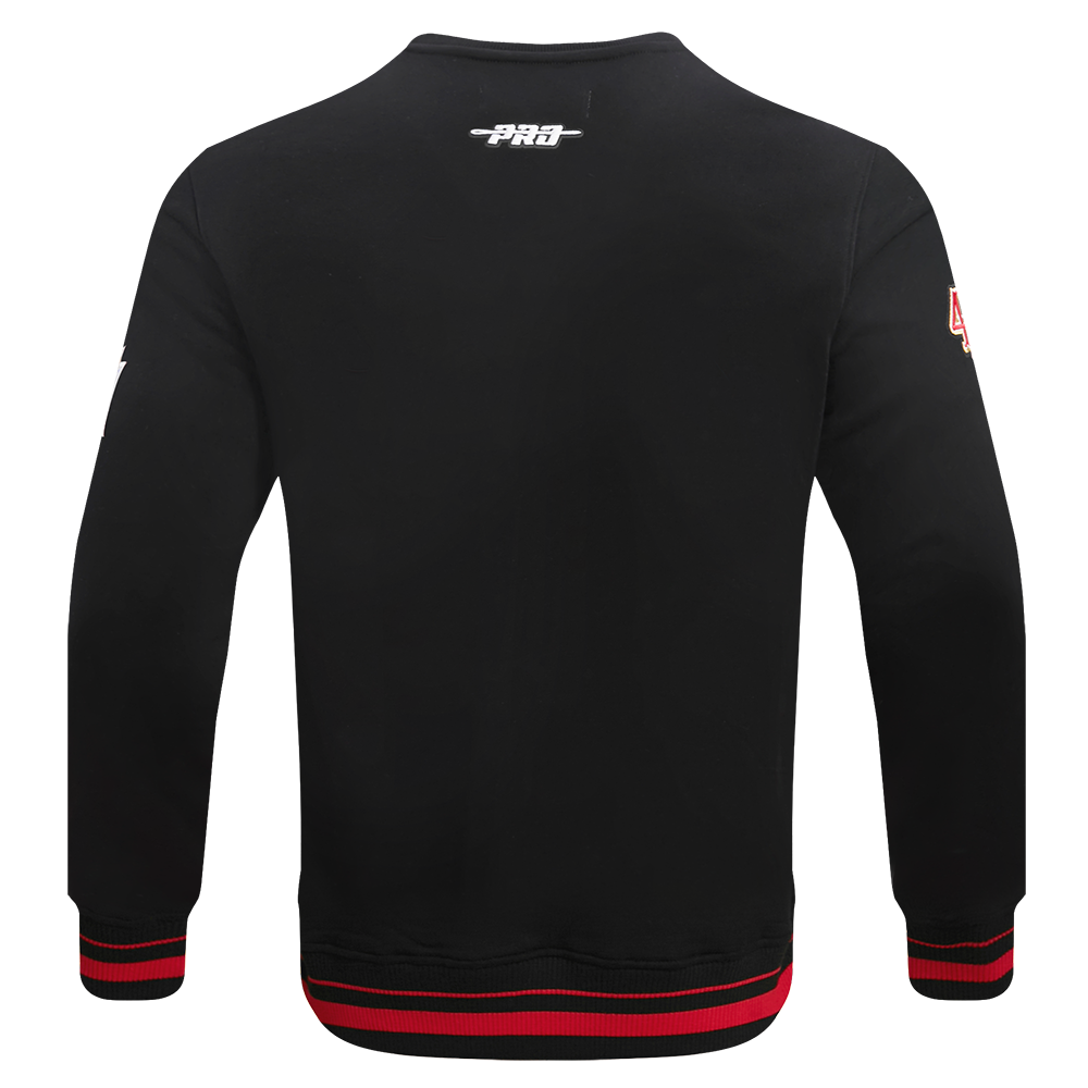 NFL SAN FRANCISCO 49ERS CHANDAIL À COL ROND MASHUP CÔTELÉ POUR HOMME (NOIR/ROUGE/NOIR)