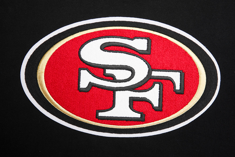 NFL SAN FRANCISCO 49ERS CHANDAIL À COL ROND MASHUP CÔTELÉ POUR HOMME (NOIR/ROUGE/NOIR)