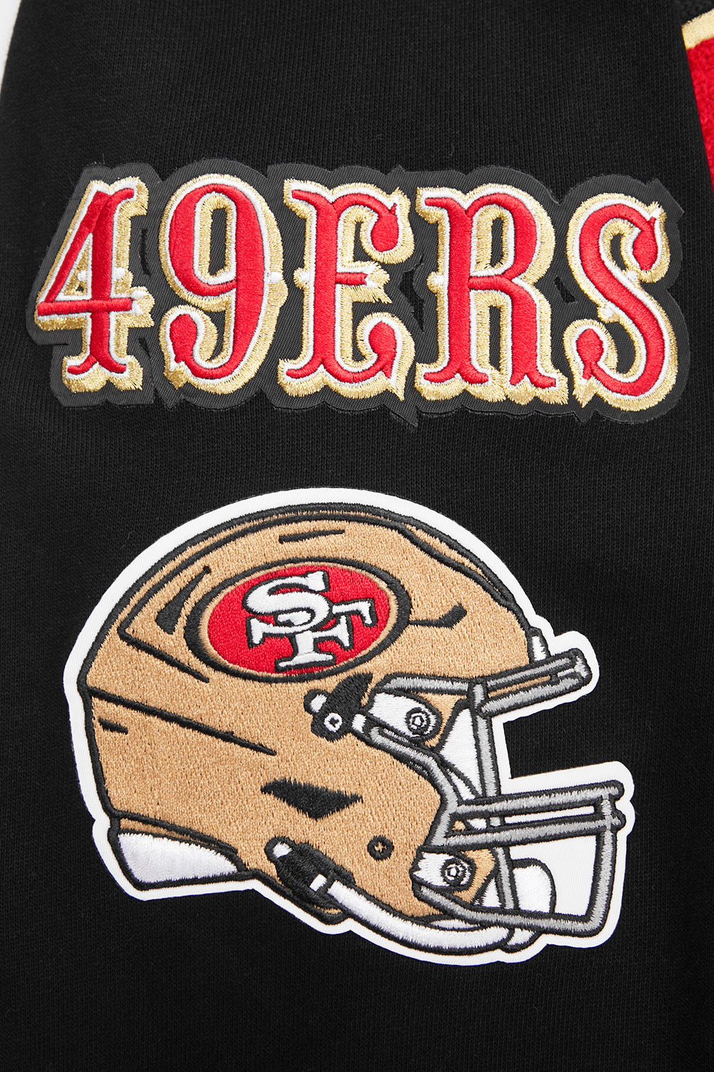 NFL SAN FRANCISCO 49ERS CHANDAIL À COL ROND MASHUP CÔTELÉ POUR HOMME (NOIR/ROUGE/NOIR)