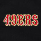 NFL SAN FRANCISCO 49ERS WINGSPAN MEN'S DROP SHOULDER FLEECE CREWNECK (BLACK)