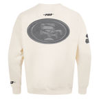 NFL SAN FRANCISCO 49ERS REVERSE FRENCH TERRY MEN'S DROP SHOULDER FLEECE CREWNECK (EGGSHELL)