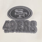 NFL SAN FRANCISCO 49ERS REVERSE FRENCH TERRY MEN'S DROP SHOULDER FLEECE CREWNECK (EGGSHELL)