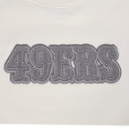 NFL SAN FRANCISCO 49ERS REVERSE FRENCH TERRY MEN'S DROP SHOULDER FLEECE CREWNECK (EGGSHELL)