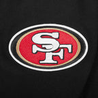 NFL SAN FRANCISCO 49ERS CITY RANSOM CHANDAIL À CAPUCHON EN MOLLETON CÔTELÉ POUR HOMME (NOIR/ROUGE/NOIR)