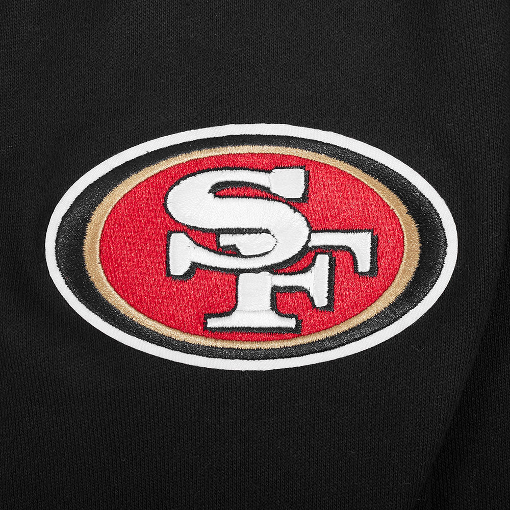 NFL SAN FRANCISCO 49ERS CITY RANSOM CHANDAIL À CAPUCHON EN MOLLETON CÔTELÉ POUR HOMME (NOIR/ROUGE/NOIR)