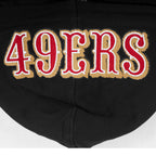 NFL SAN FRANCISCO 49ERS CITY RANSOM CHANDAIL À CAPUCHON EN MOLLETON CÔTELÉ POUR HOMME (NOIR/ROUGE/NOIR)