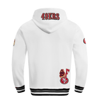 NFL SAN FRANCISCO 49ERS CITY RANSOM CHANDAIL À CAPUCHON EN MOLLETON CÔTELÉ POUR HOMME (BLANC/NOIR)