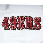 NFL SAN FRANCISCO 49ERS CITY RANSOM CHANDAIL À CAPUCHON EN MOLLETON CÔTELÉ POUR HOMME (BLANC/NOIR)
