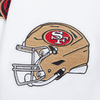 NFL SAN FRANCISCO 49ERS CITY RANSOM CHANDAIL À CAPUCHON EN MOLLETON CÔTELÉ POUR HOMME (BLANC/NOIR)