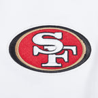 NFL SAN FRANCISCO 49ERS CITY RANSOM CHANDAIL À CAPUCHON EN MOLLETON CÔTELÉ POUR HOMME (BLANC/NOIR)