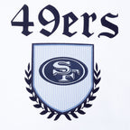 NFL SAN FRANCISCO 49ERS COUNTRY CLUB MEN'S DROP SHOULDER FLEECE CREWNECK (WHITE)