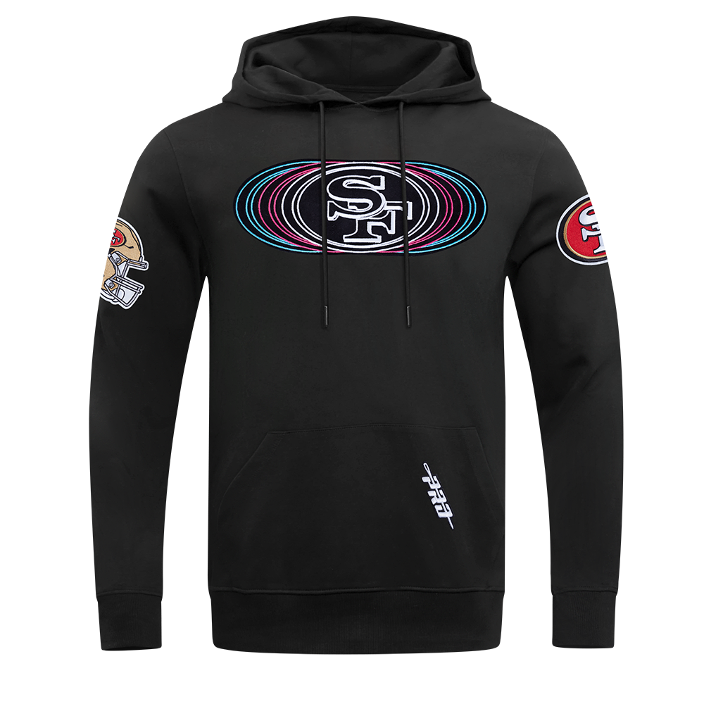 NFL SAN FRANCISCO 49ERS ECHO LOGO CHANDAIL À CAPUCHON EN MOLLETON POUR HOMME (NOIR)