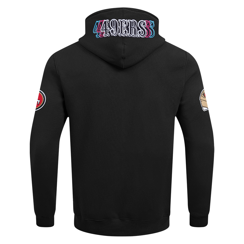 NFL SAN FRANCISCO 49ERS ECHO LOGO CHANDAIL À CAPUCHON EN MOLLETON POUR HOMME (NOIR)