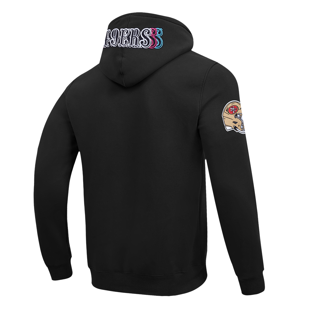 NFL SAN FRANCISCO 49ERS ECHO LOGO CHANDAIL À CAPUCHON EN MOLLETON POUR HOMME (NOIR)