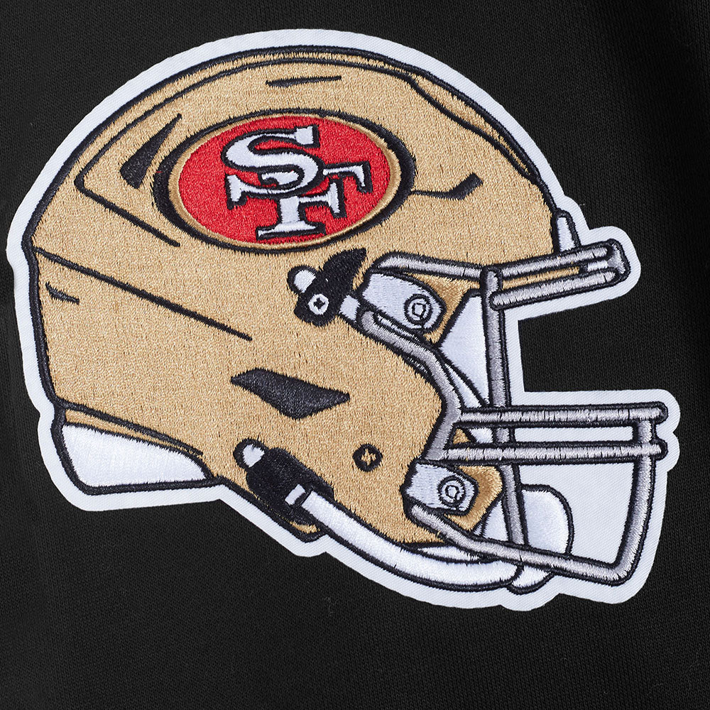 NFL SAN FRANCISCO 49ERS ECHO LOGO CHANDAIL À CAPUCHON EN MOLLETON POUR HOMME (NOIR)