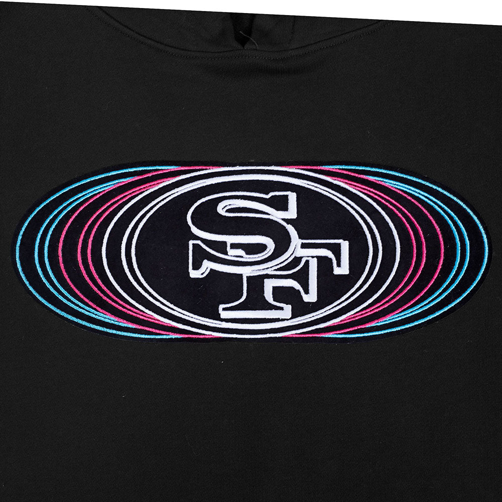 NFL SAN FRANCISCO 49ERS ECHO LOGO CHANDAIL À CAPUCHON EN MOLLETON POUR HOMME (NOIR)