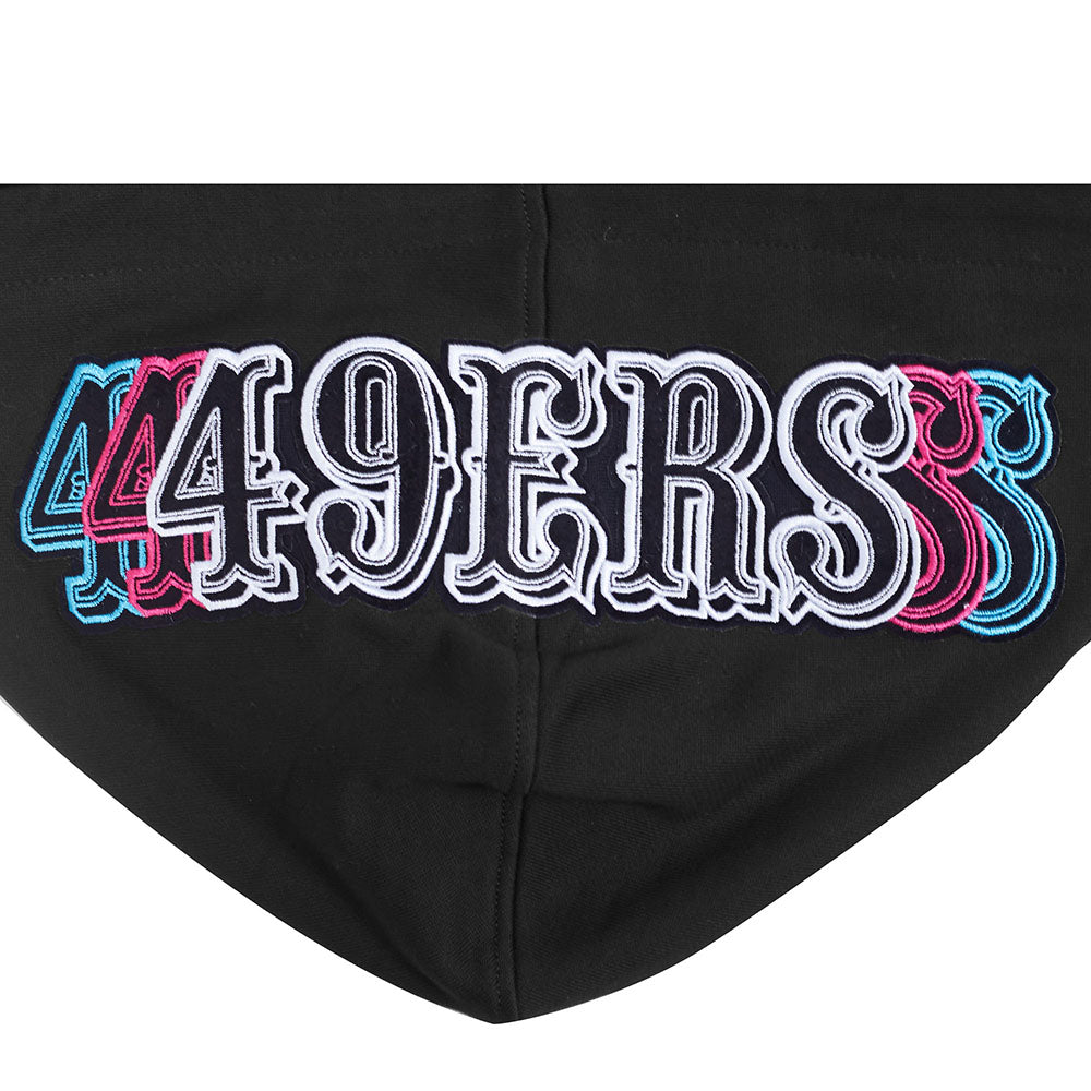 NFL SAN FRANCISCO 49ERS ECHO LOGO CHANDAIL À CAPUCHON EN MOLLETON POUR HOMME (NOIR)