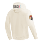 NFL SAN FRANCISCO 49ERS ECHO LOGO MEN'S FLEECE PULLOVER HOODIE (EGGSHELL)