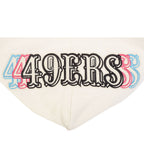 NFL SAN FRANCISCO 49ERS ECHO LOGO MEN'S FLEECE PULLOVER HOODIE (EGGSHELL)