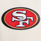 NFL SAN FRANCISCO 49ERS ECHO LOGO MEN'S FLEECE PULLOVER HOODIE (EGGSHELL)