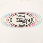 NFL SAN FRANCISCO 49ERS ECHO LOGO MEN'S FLEECE PULLOVER HOODIE (EGGSHELL)
