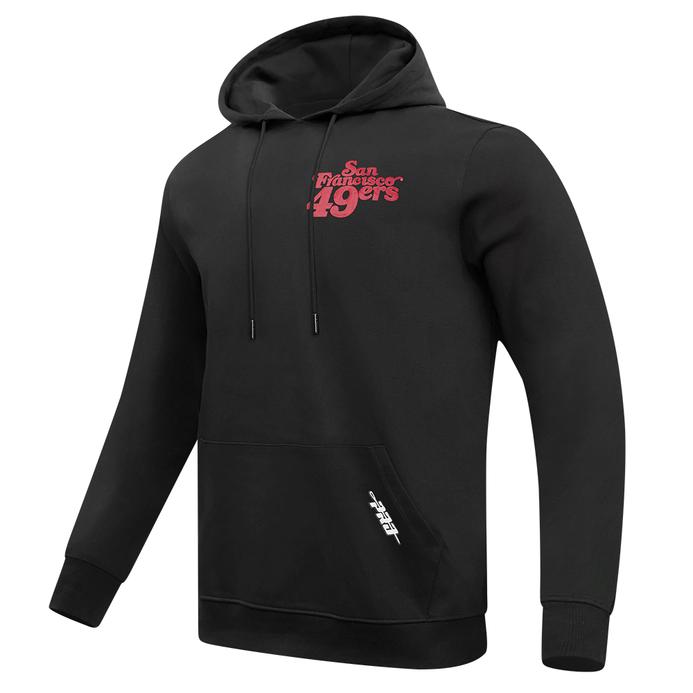 NFL SAN FRANCISCO 49ERS SOUVENIR MEN'S FLEECE PULLOVER HOODIE (BLACK)
