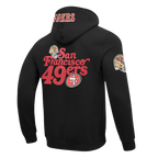 NFL SAN FRANCISCO 49ERS SOUVENIR MEN'S FLEECE PULLOVER HOODIE (BLACK)