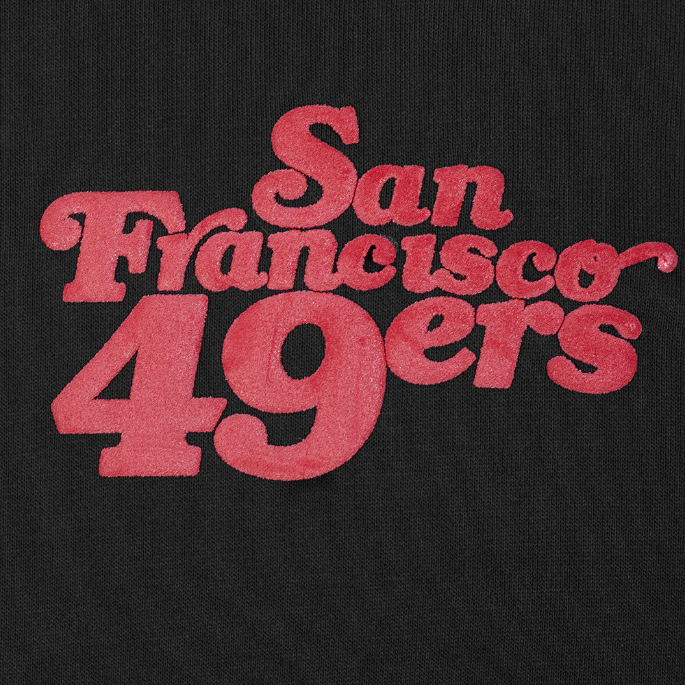 NFL SAN FRANCISCO 49ERS SOUVENIR MEN'S FLEECE PULLOVER HOODIE (BLACK)
