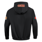 NFL SAN FRANCISCO 49ERS CLASSIC WIND SUIT MEN'S WOVEN FULL ZIP PULLOVER HOODIE (BLACK)