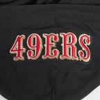 NFL SAN FRANCISCO 49ERS CLASSIC WIND SUIT MEN'S WOVEN FULL ZIP PULLOVER HOODIE (BLACK)