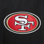 NFL SAN FRANCISCO 49ERS CLASSIC WIND SUIT MEN'S WOVEN FULL ZIP PULLOVER HOODIE (BLACK)