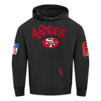 NFL SAN FRANCISCO 49ERS BEST OF MEN'S DROP SHOULDER FLC PO HOODIE (BLACK)