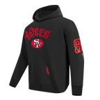 NFL SAN FRANCISCO 49ERS BEST OF MEN'S DROP SHOULDER FLC PO HOODIE (BLACK)