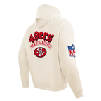 NFL SAN FRANCISCO 49ERS BEST OF CHANDAIL À CAPUCHON EN MOLLETON À ÉPAULES TOMBANTES POUR HOMME (COQUILLE D'ŒUF)