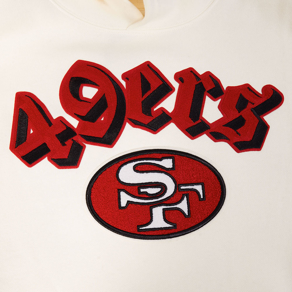 NFL SAN FRANCISCO 49ERS BEST OF CHANDAIL À CAPUCHON EN MOLLETON À ÉPAULES TOMBANTES POUR HOMME (COQUILLE D'ŒUF)