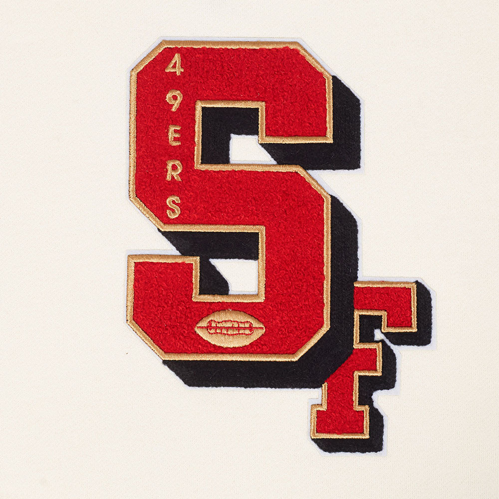 NFL SAN FRANCISCO 49ERS BEST OF CHANDAIL À CAPUCHON EN MOLLETON À ÉPAULES TOMBANTES POUR HOMME (COQUILLE D'ŒUF)