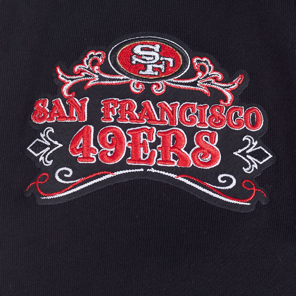 NFL SAN FRANCISCO 49ERS REBEL ATHLETICS CHANDAIL À CAPUCHON EN MOLLETON POUR HOMME (NOIR)