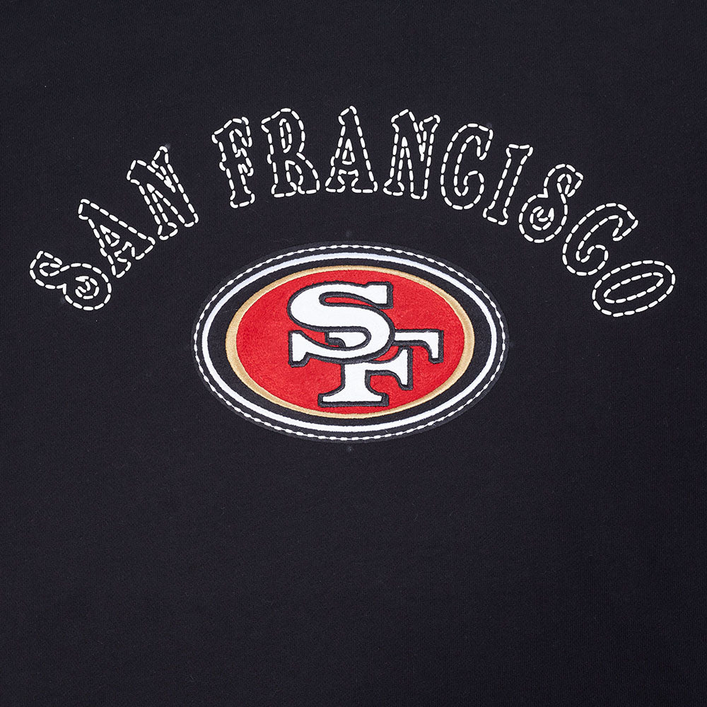 NFL SAN FRANCISCO 49ERS REBEL ATHLETICS CHANDAIL À CAPUCHON EN MOLLETON POUR HOMME (NOIR)
